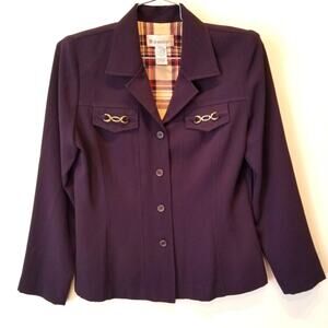Dress Barn Vintage Suit Jacket Blazer Comfortable Long Sleeve Women's Size 8